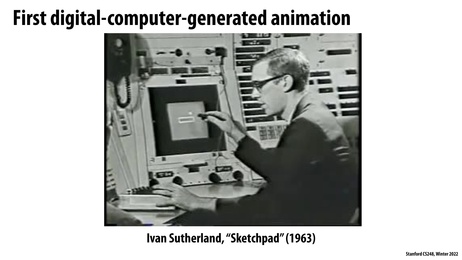 Ivan Sutherland operating Sketchpad and some of the software's